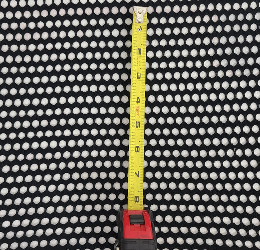 Black Cotton Spandex Fishnet (Netting) Knit Big Holes