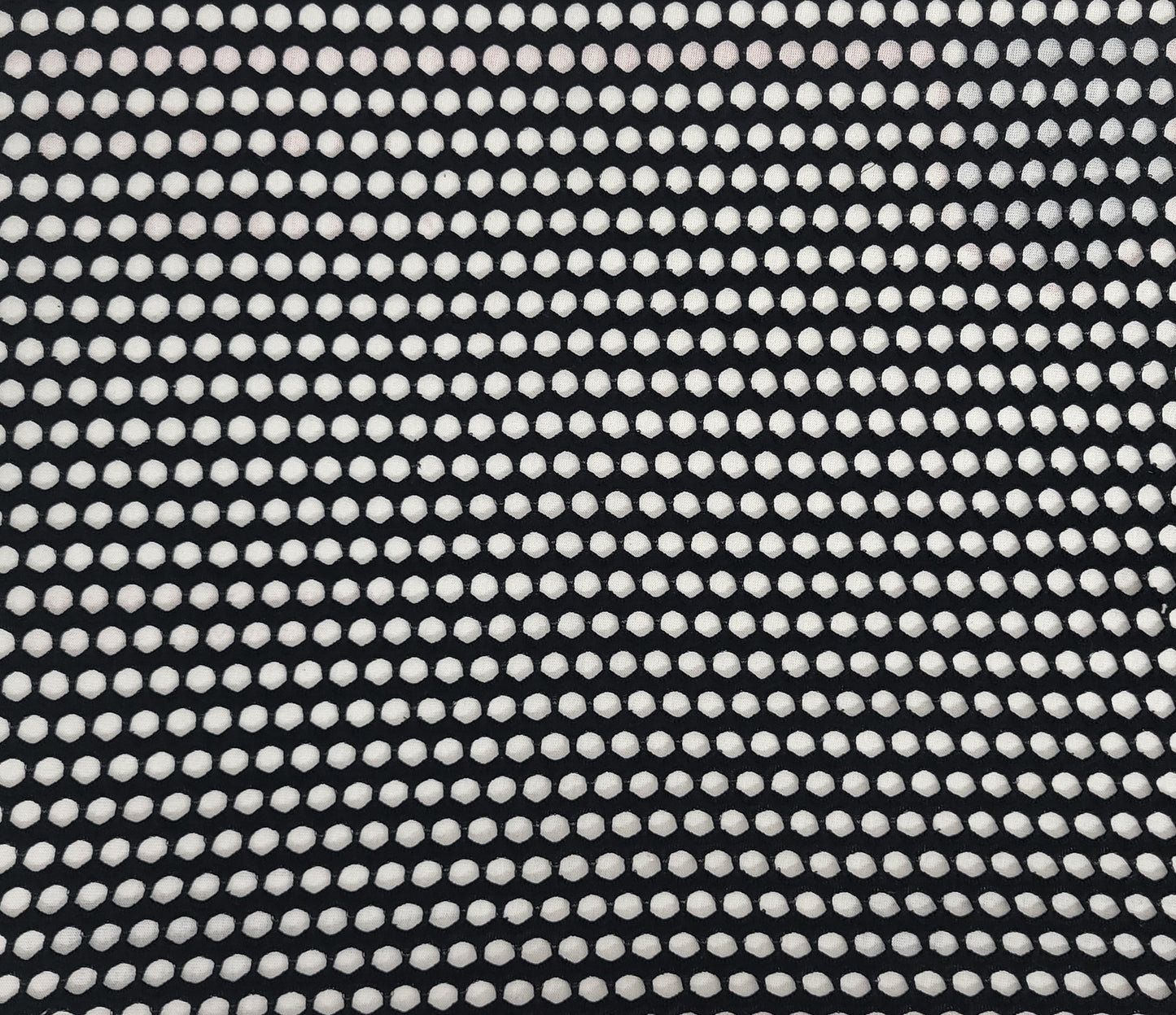 Black Cotton Spandex Fishnet (Netting) Knit Big Holes