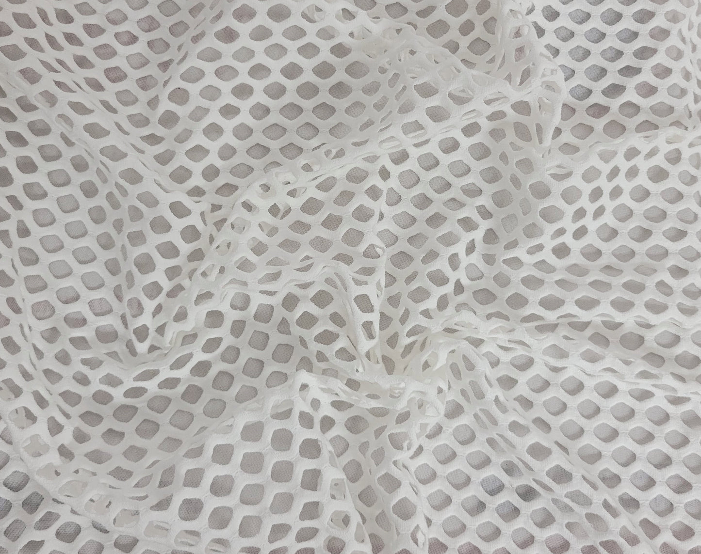 Off White 100% Cotton Fishnet Knit Big Holes
