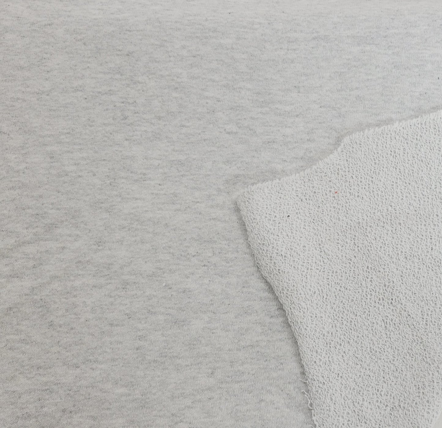 Ash White Cotton French Terry Knit 420 GSM