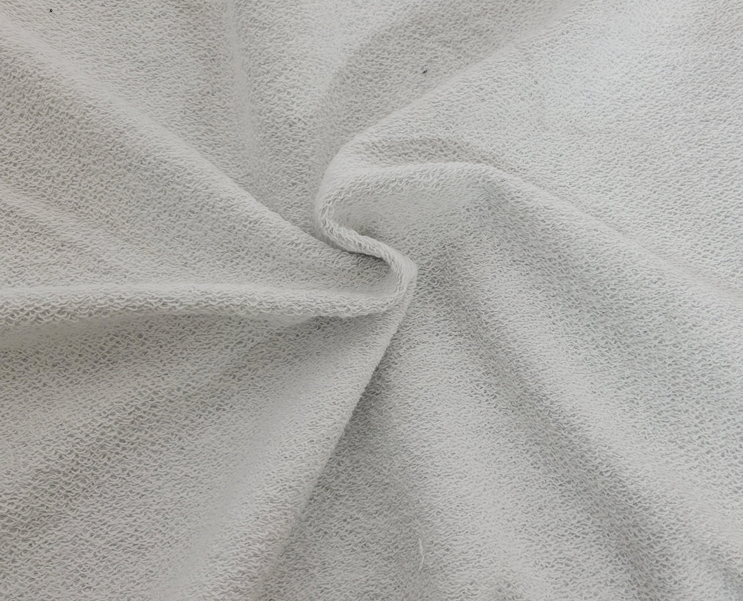Ash White Cotton French Terry Knit 420 GSM