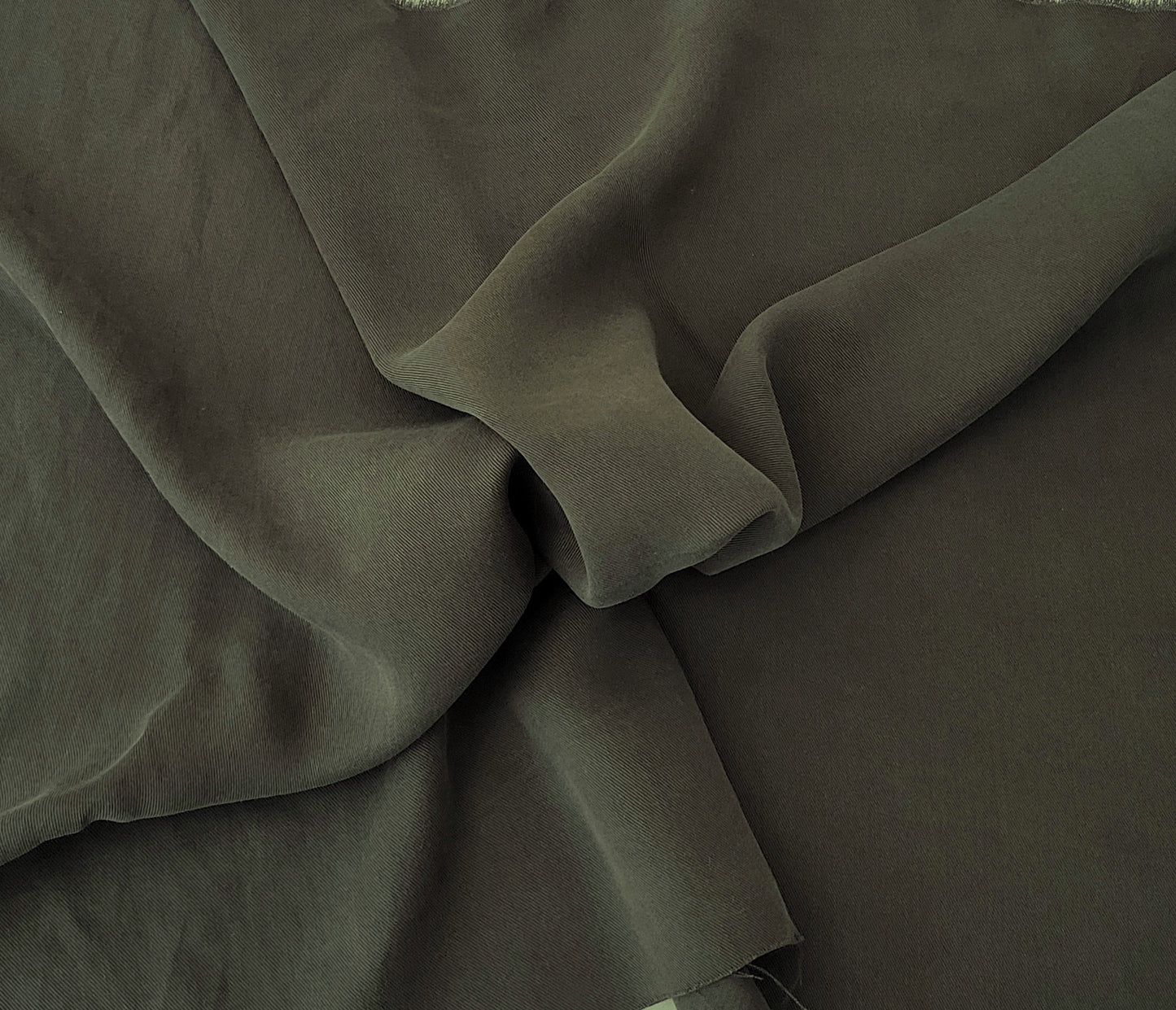 Olive 100% Cupro Tencel Twill Fabric