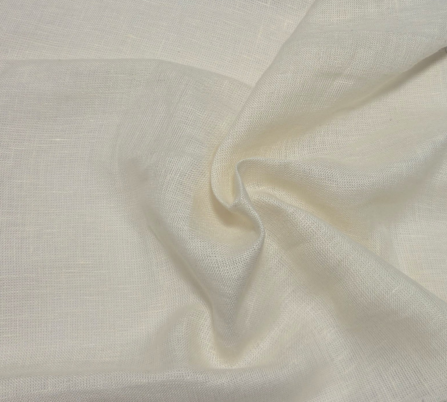 100% Woven Linen Fabric Ivory 120GSM