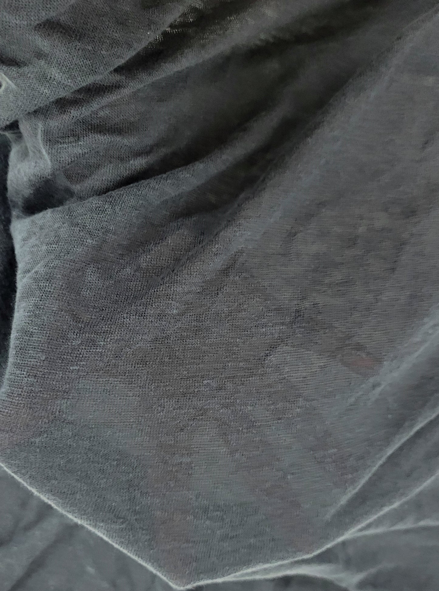Dark Gray 100% Linen Jersey