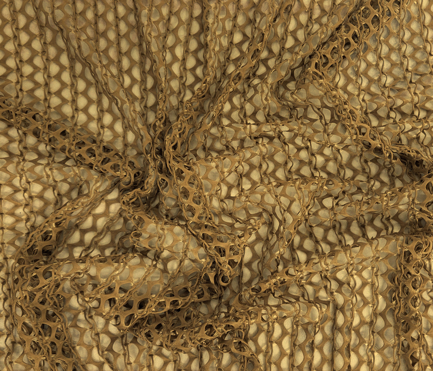 Taupe Nylon Polyester Fishnet Knit