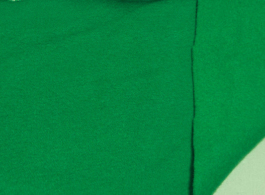 Green Cotton Blend Sweatshirt Fleece Knit Fabric 310GSM
