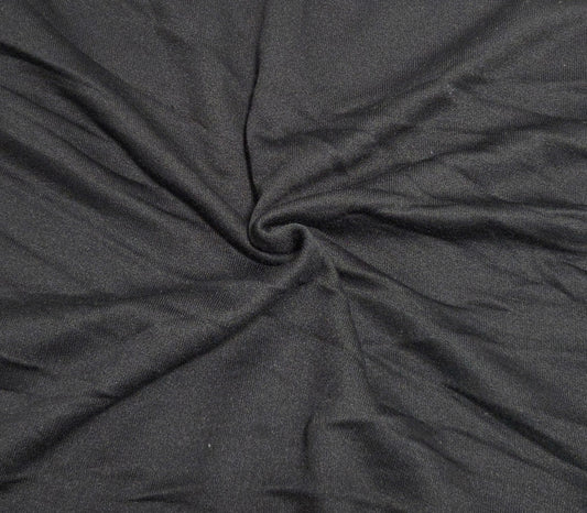Black Modal Blend Stretchy Sherpa Fleece