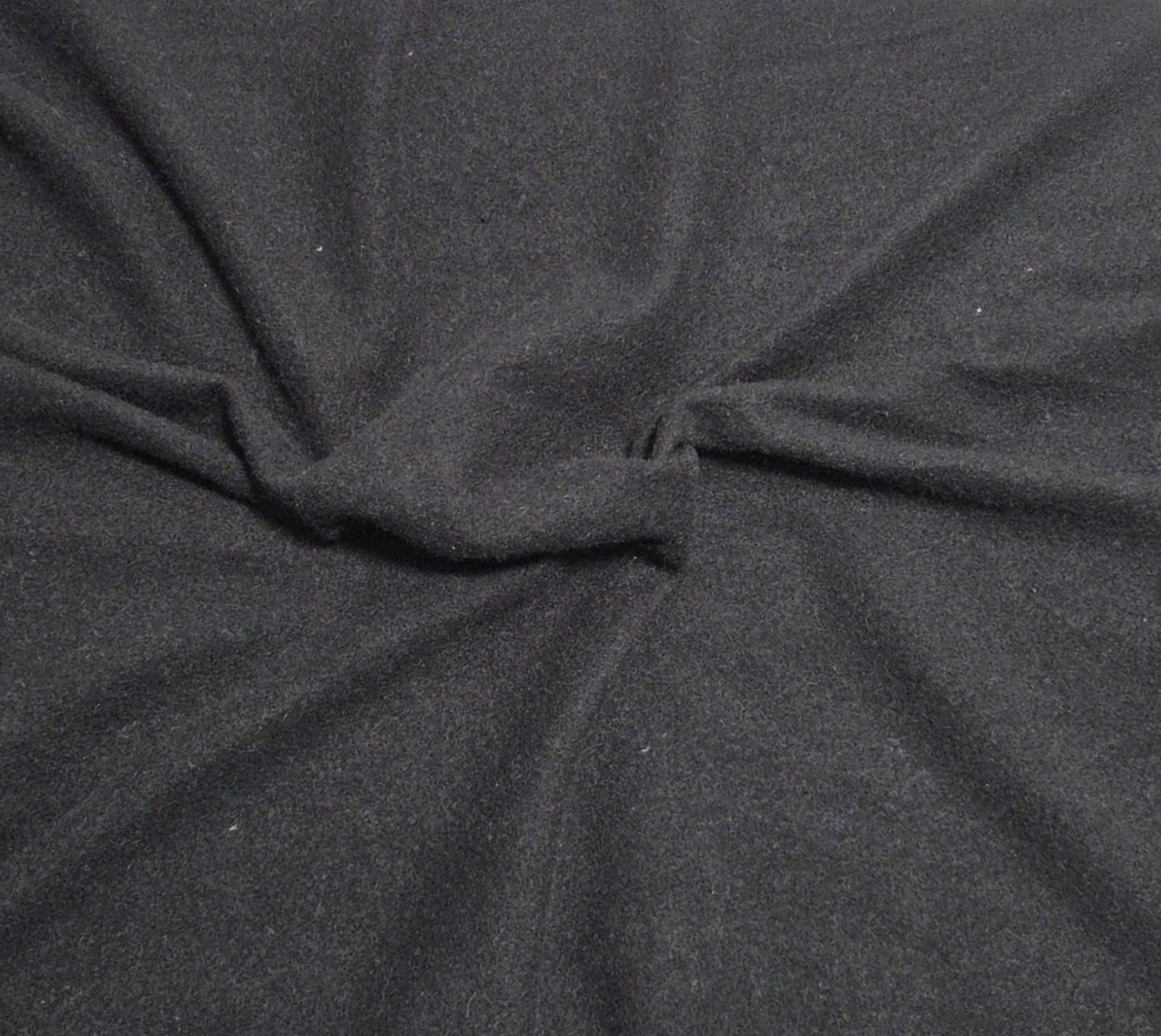 Black Tencel Blend Spandex Sweatshirt Fleece Knit