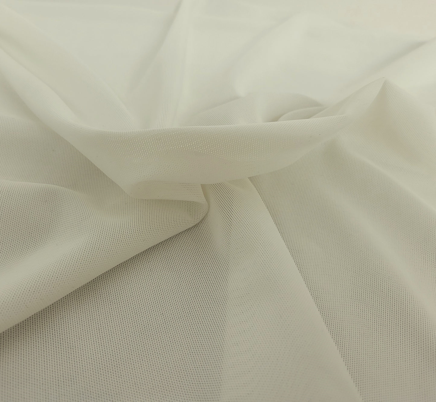 White Nylon Spandex Power Mesh