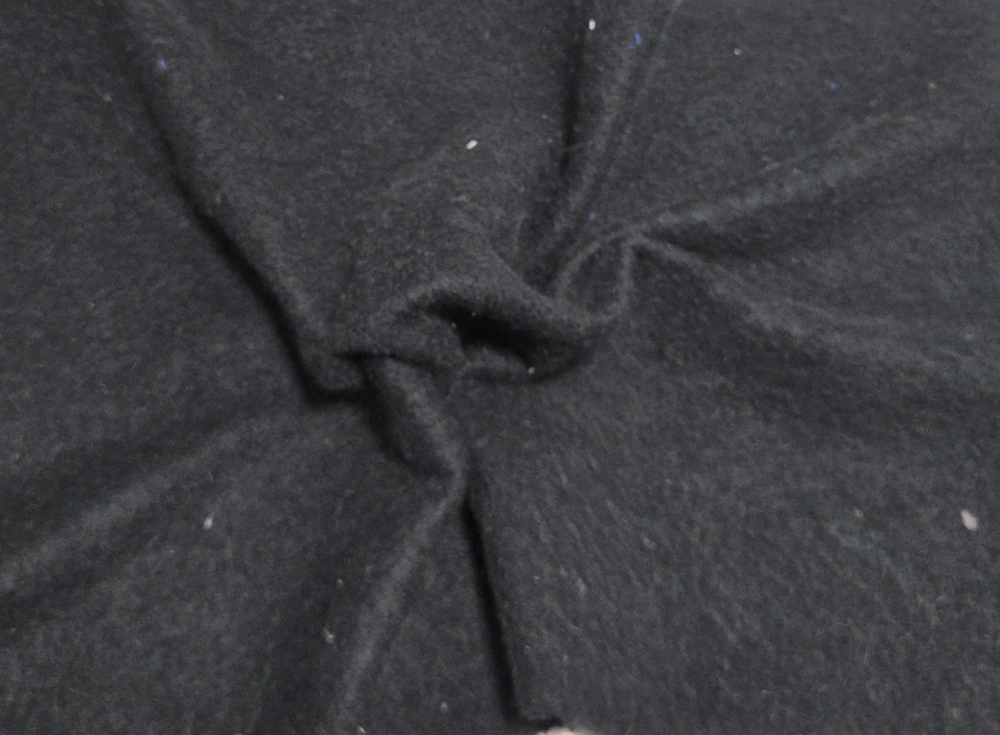 Black 100% Cotton Sweatshirt Fleece Knit 390GSM