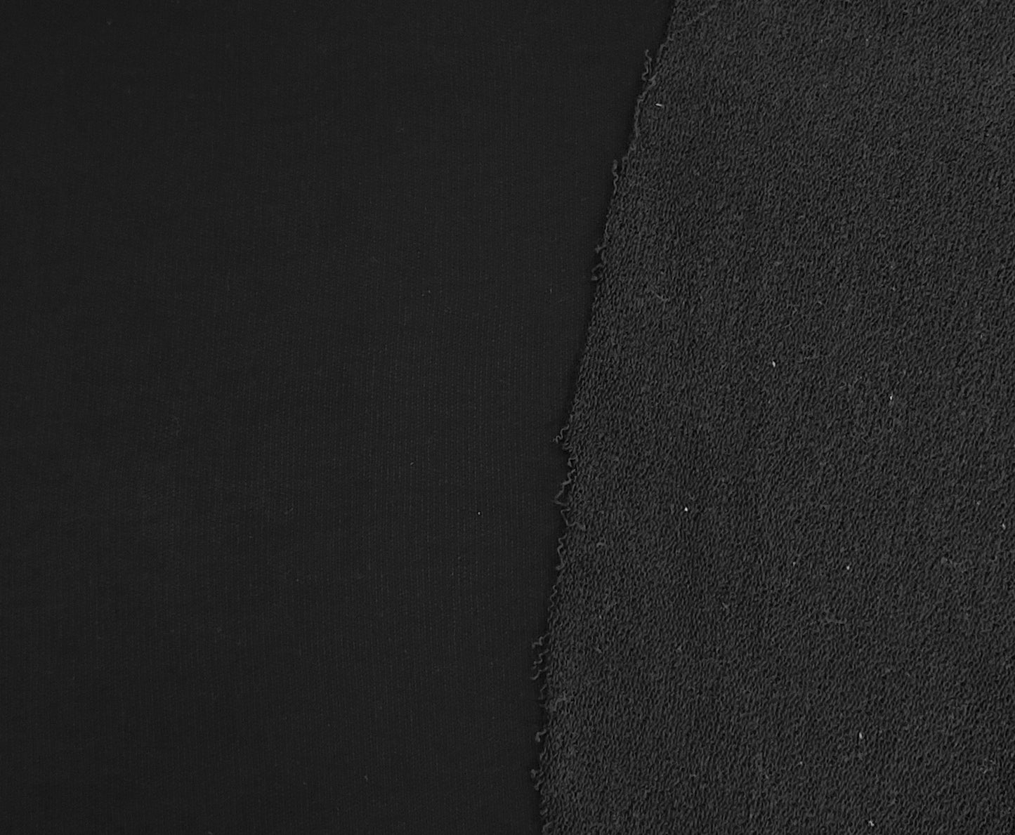 Black Cotton Rayon French Terry Knit 320GSM