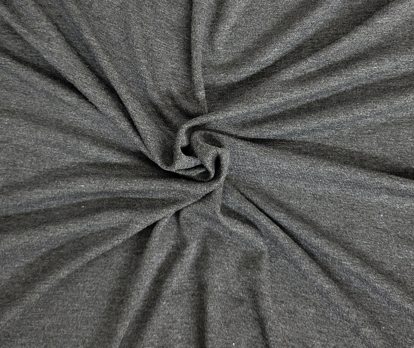 Heather Charcoal Bamboo 1x1 Rib Knit