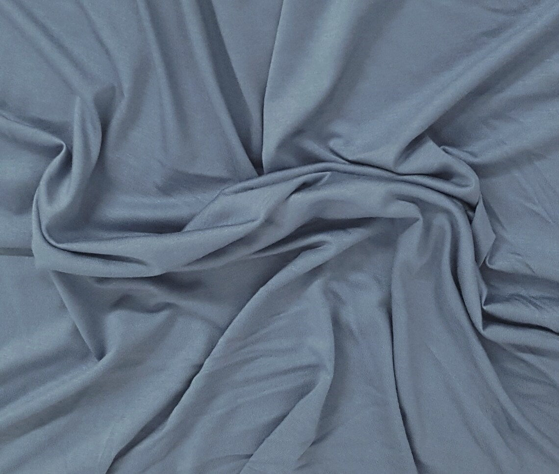 indigo blue bamboo stretchy fabric