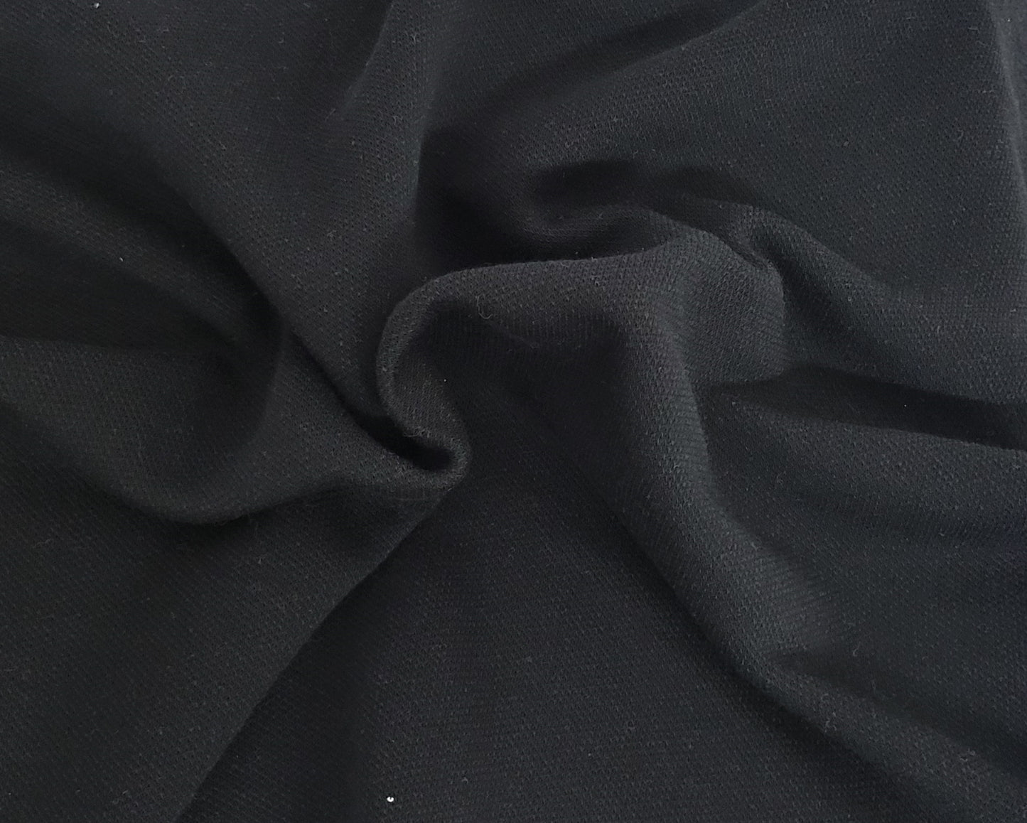Black Cotton Rayon Spandex Sweatshirt Fleece