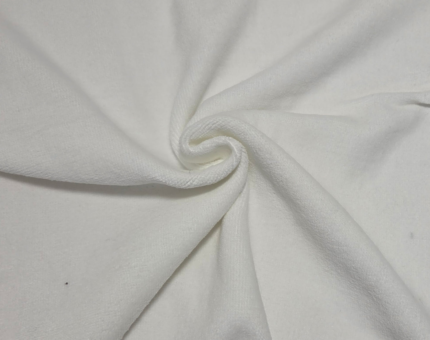 White PFD Cotton Velour French Terry Knit Fabric