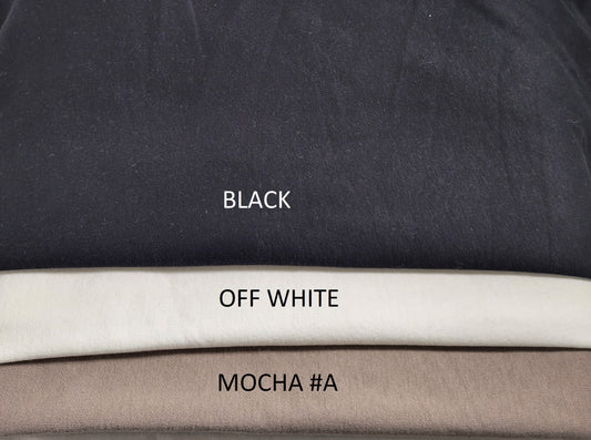 Off White Cotton Blend Sweatshirt Fleece Knit Fabric 270GSM