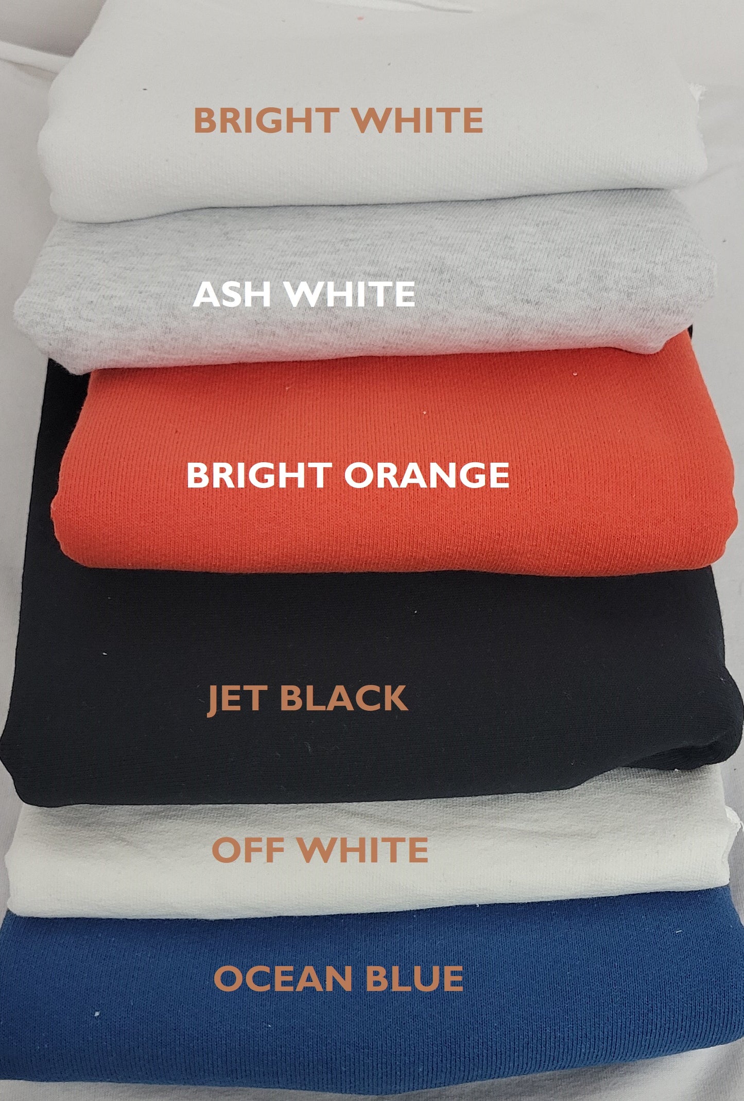 Cool White Cotton French Terry Knit 460GSM