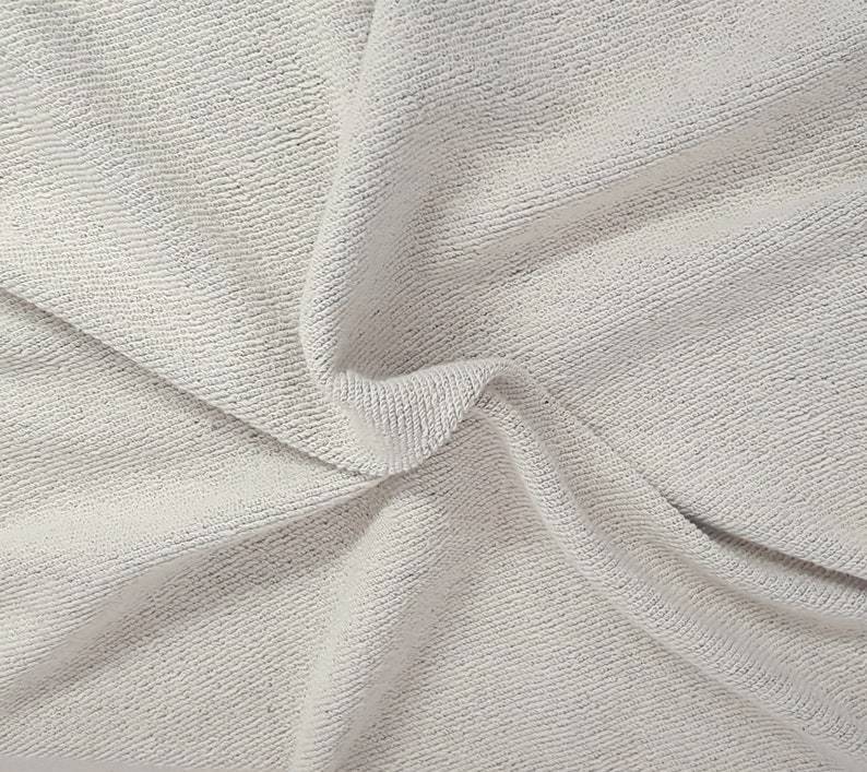 Heather Gray Cotton French Terry Knit #10 460GSM