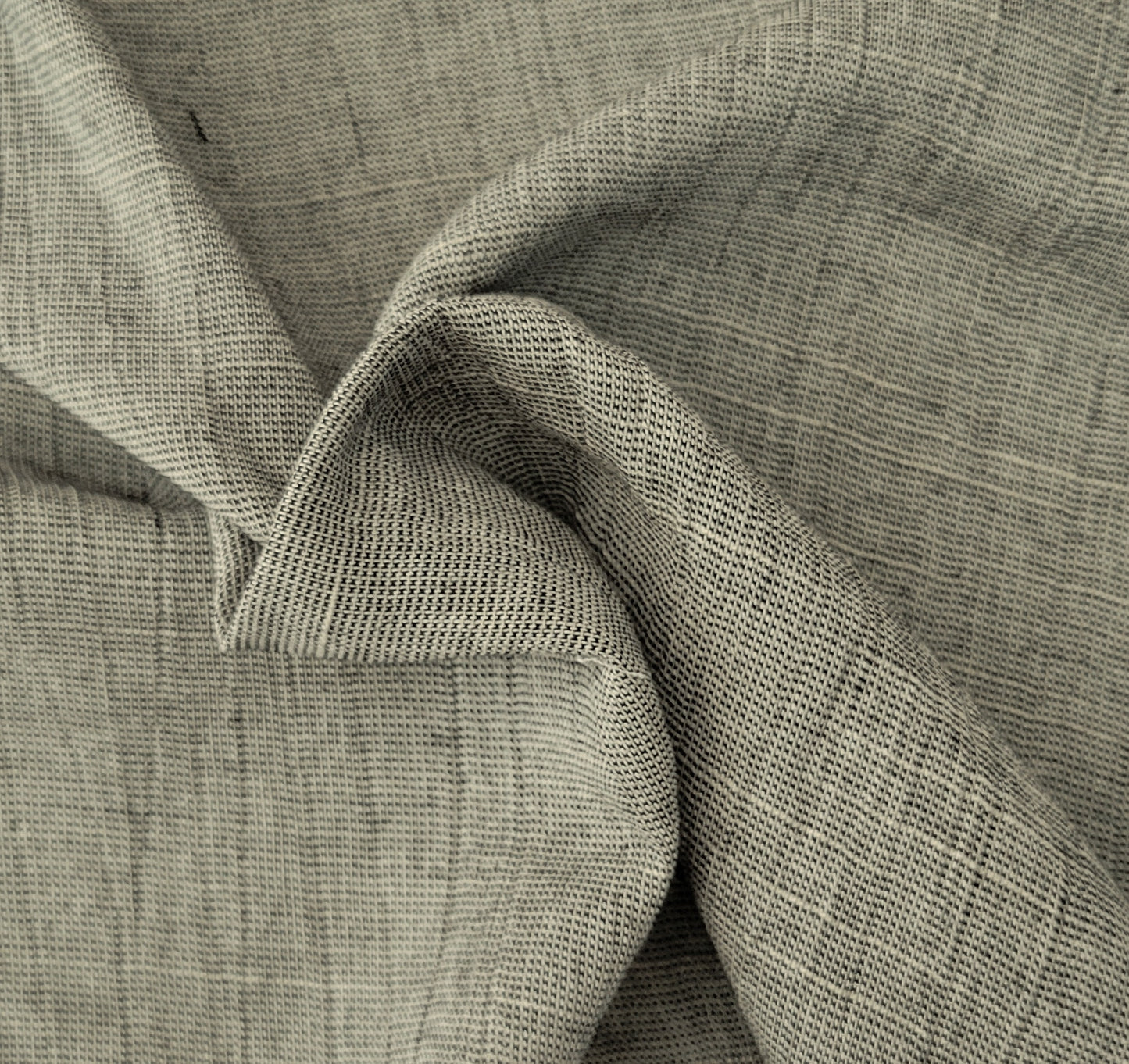 Crinkle Woven Linen Rayon Yarn Dye Black White Taupe Fabric