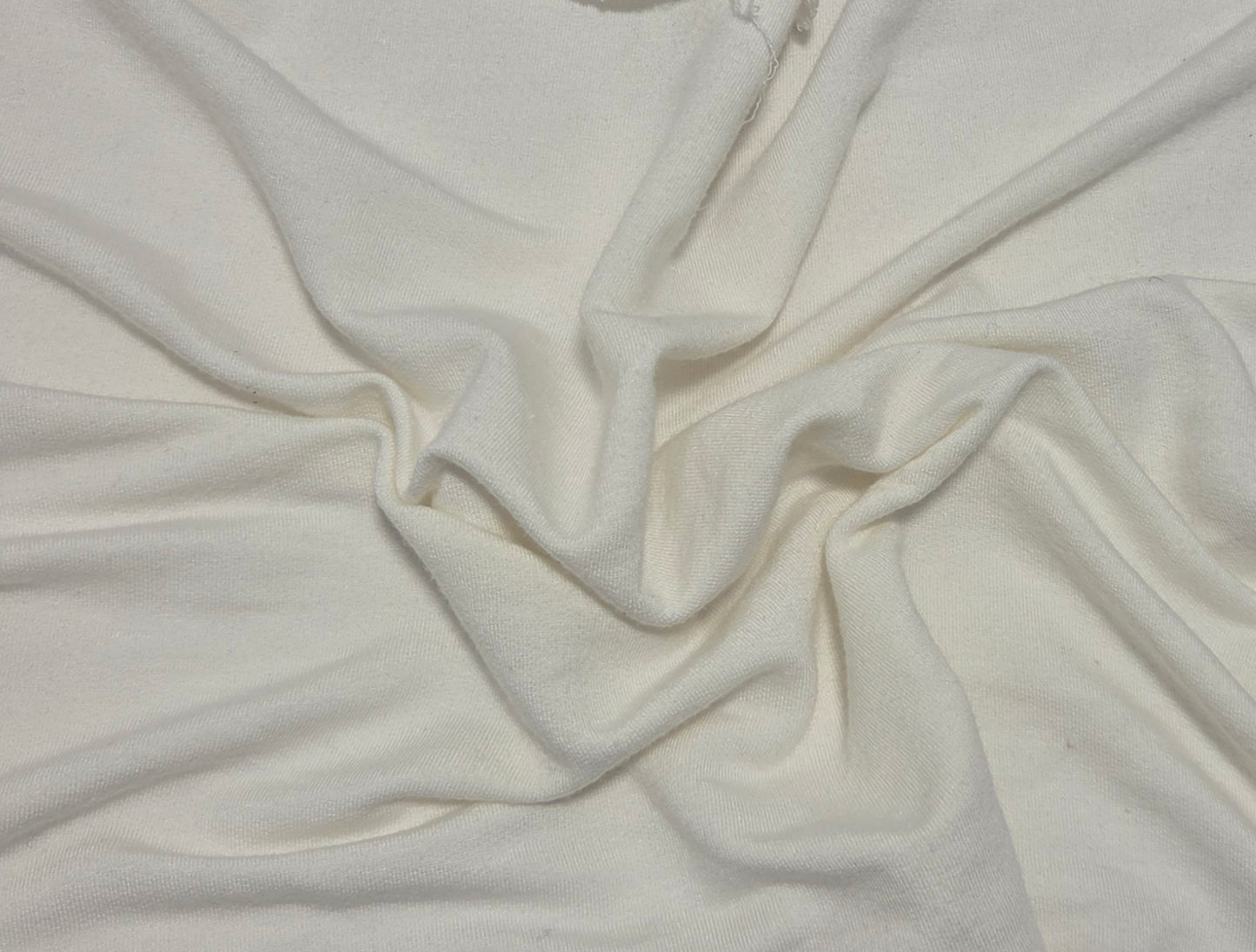 Off White Modal Cotton Spandex French Terry Knit