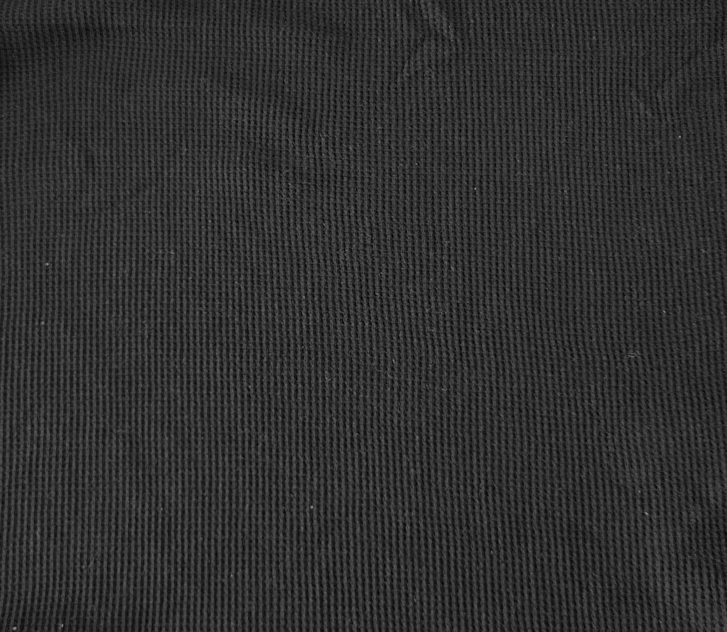 Prewashed Cotton Thermal Knit Fabric Black 260GSM
