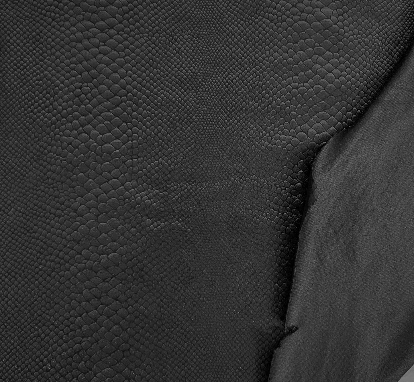 Black Crocodile Skin Print Stretchy Vegan Soft Leather