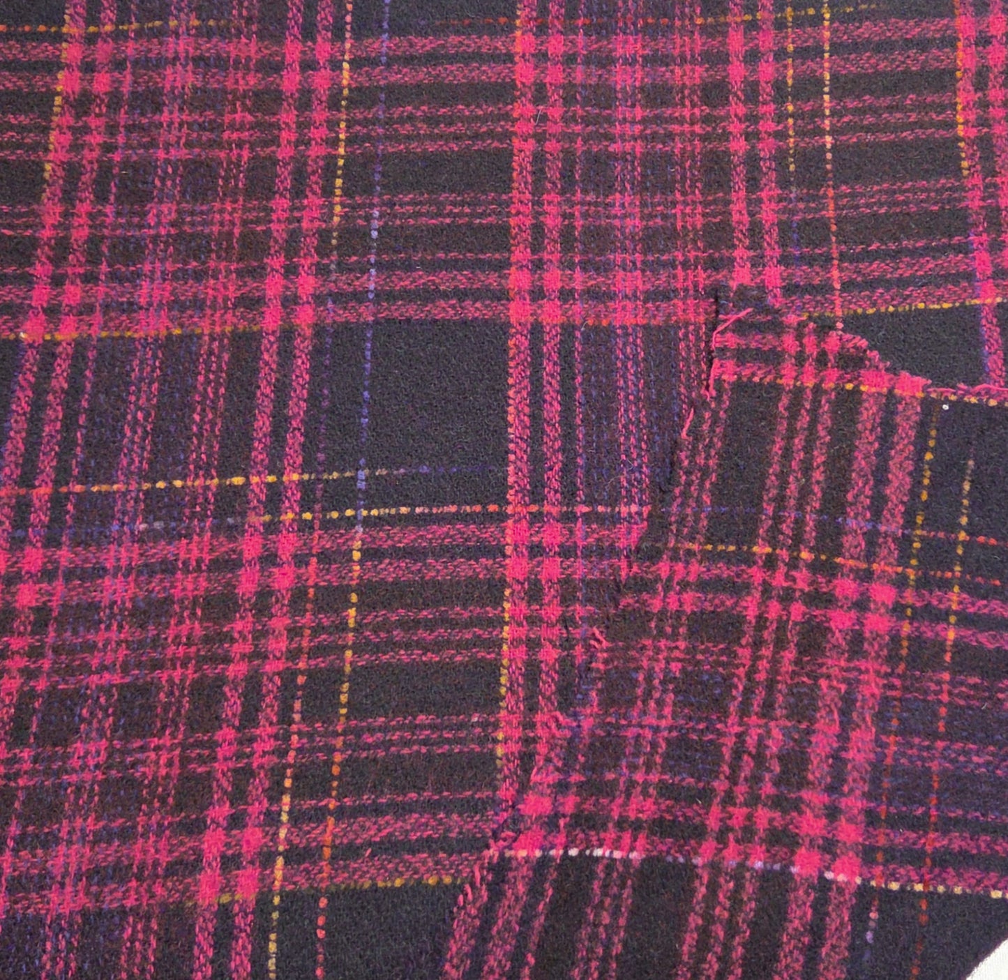 Deadstock Wool Acrylic Plaid