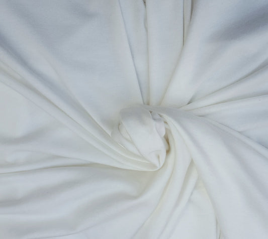Off White Cotton Tencel Spandex Jersey