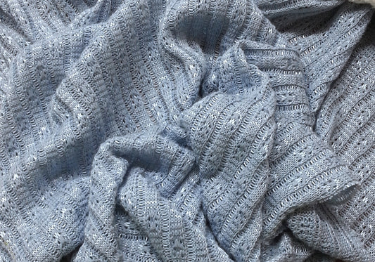 Light Blue Nylon Sweater Knit