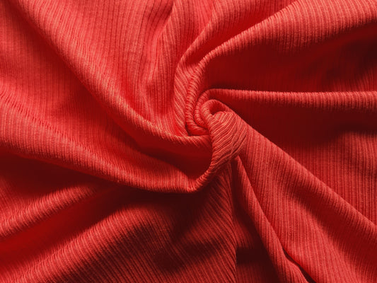 Orange 2x2 Rib Supima Cotton Rayon