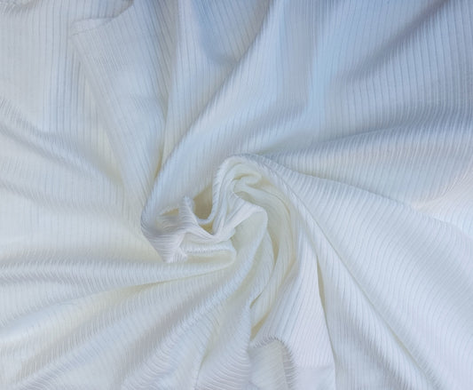 Off White 2x2 Rib Supima Cotton Rayon