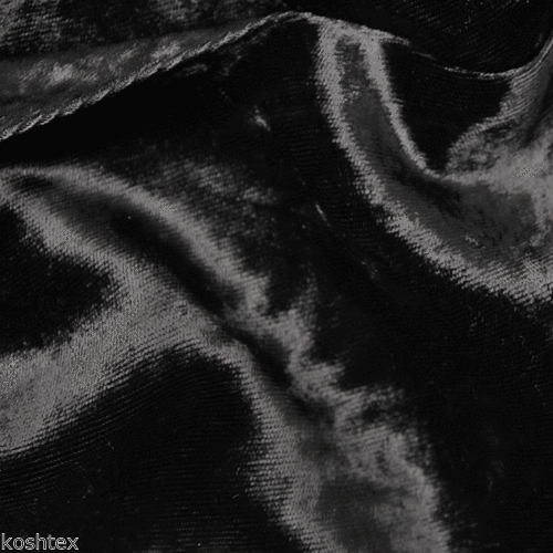 Silky Black Rayon Velvet Pre Washed