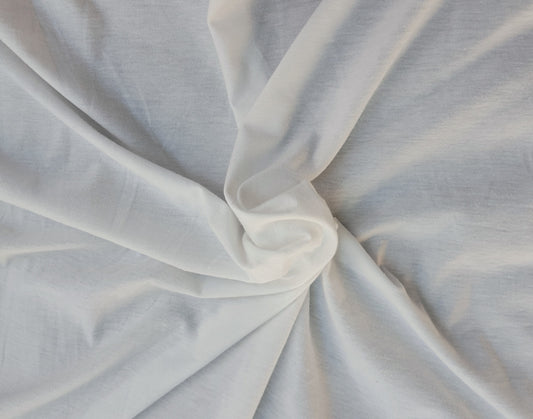 Non Optic White Cotton Blend Jersey 8/2/17