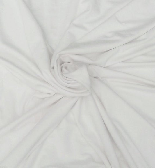 Pure White Rayon Spandex Jersey