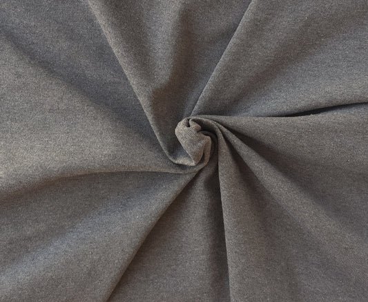 Gray Recycled Cotton Poly Jersey Knit