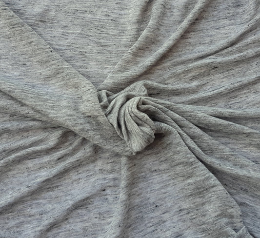 Heather Gray 100% Linen Jersey