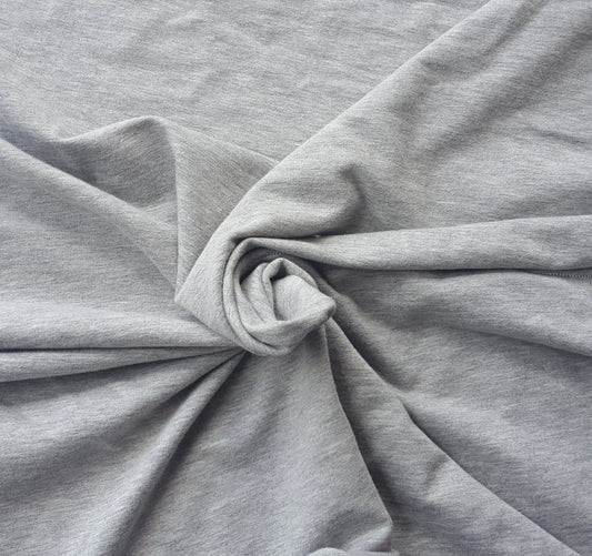 Heather Gray Modal Cotton Spandex French Terry
