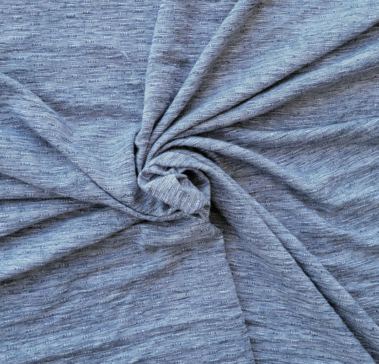 Navy Modal Poly Jacquard Knit