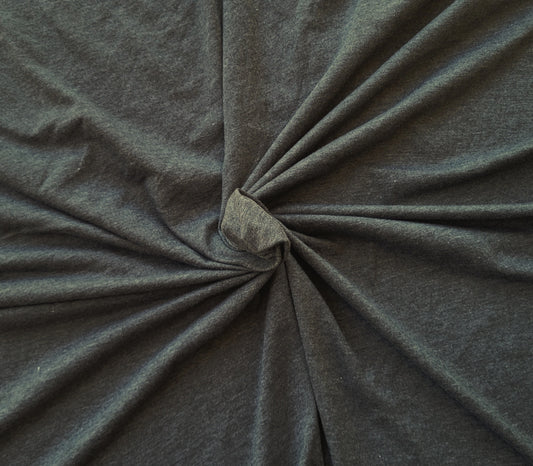 Heather Charcoal Polyester Jersey Knit