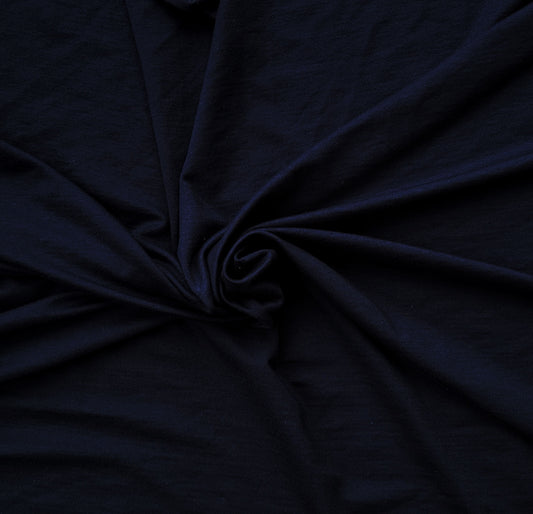 Navy Modal Rayon Spandex Jersey