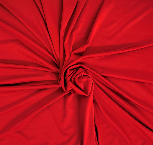 Moisture-wicking stretchy activewear fabric in red, perfect for leggings, sports bras, and workout wear