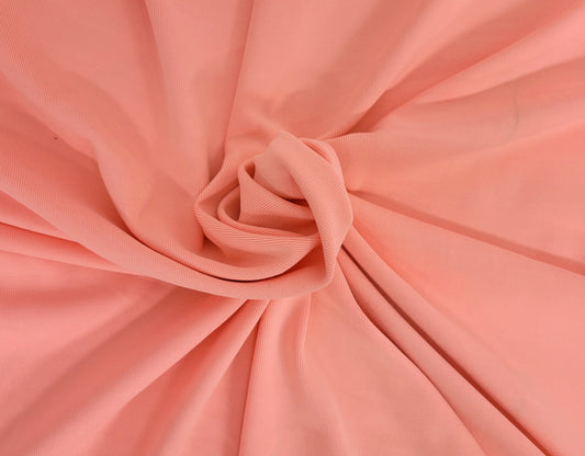 Pink Nylon Spandex 1x1 Rib Knit