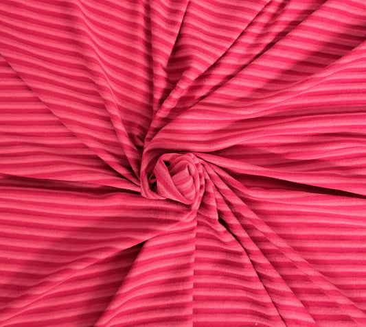 Pink Stripes Yarn Dye Modal Spandex Jersey