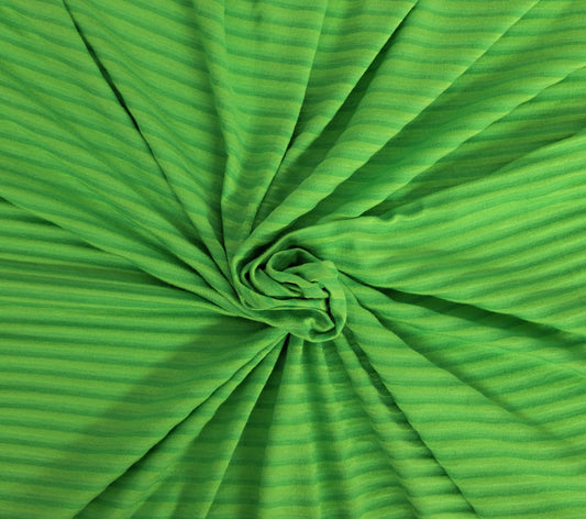 Green Stripes Yarn Dye Modal Spandex Jersey
