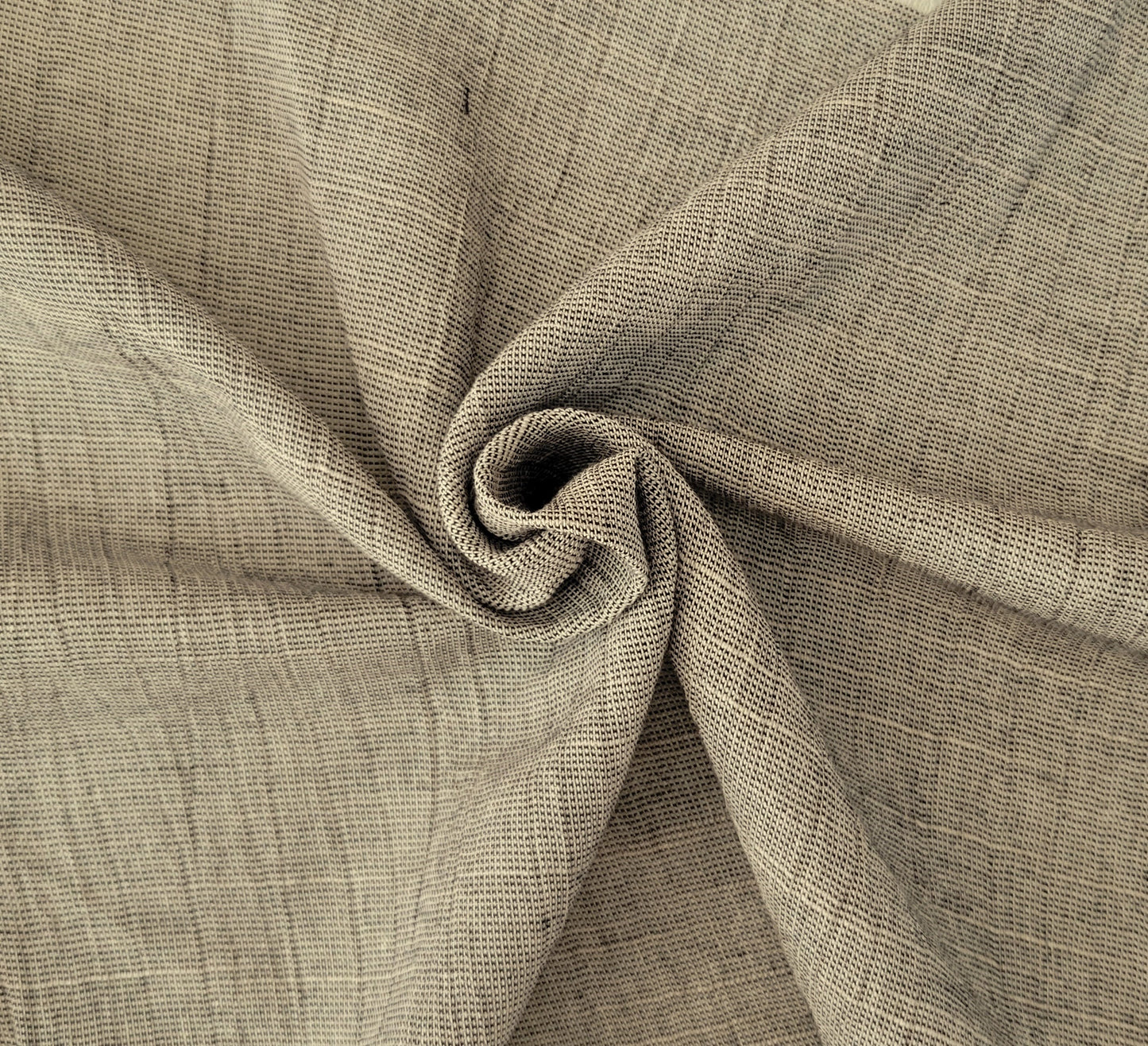 Crinkle Woven Linen Rayon Yarn Dye Black White Taupe