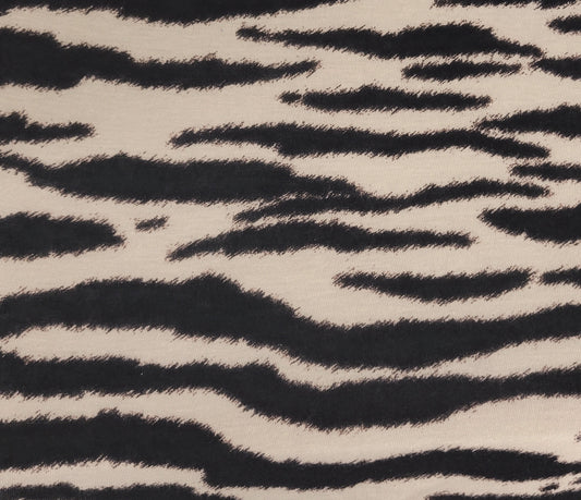 Rayon Spandex Zebra Print Yarn Dye Jersey Knit