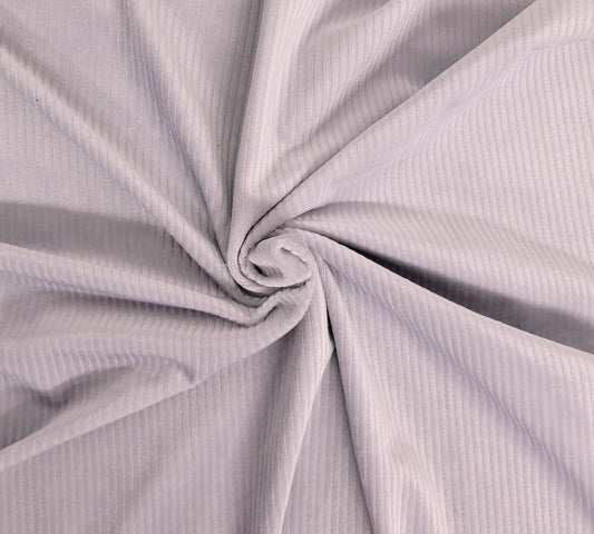 Lilac Corded Stretch Velvet Velour