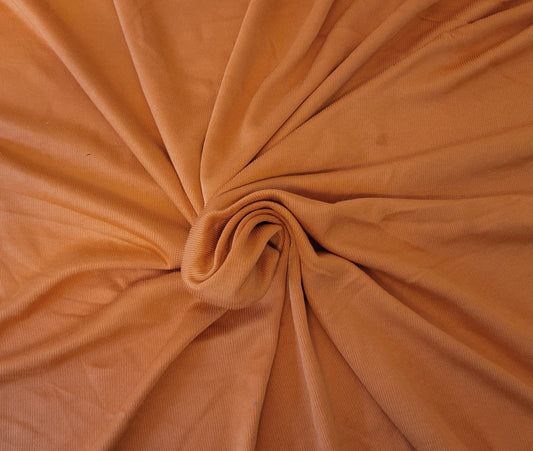 Orange Cotton Rayon 1x1 Rib