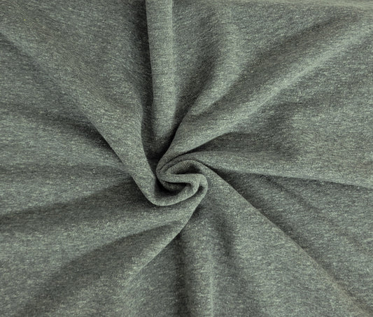 Tri Blend French Terry Knit Dark Heather Gray 340 GSM