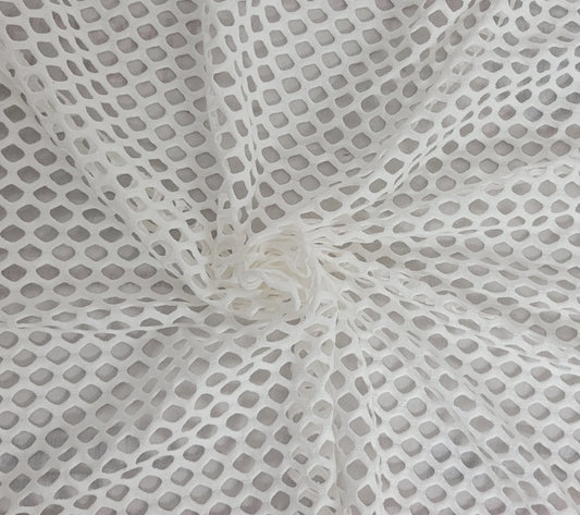 Off White 100% Cotton Fishnet Knit Big Holes